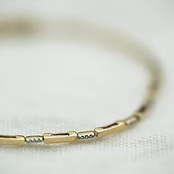 Bilde nummer 3 av Pan Jewelry, Armbånd i 585 gult gull med diamanter 0,10 ct