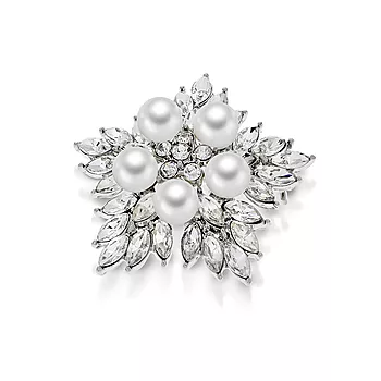 Pan Jewelry, Brosje/julenål med snøfnugg og perler