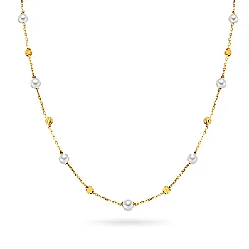 Pan Jewelry, Smykke i 585 gult gull med ferskvannsperler
