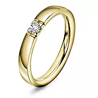 Pan Jewelry, Lady alliansering i 585 gult gull med diamanter 0,10 ct