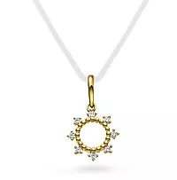 Pan Jewelry, Anheng i 585 gult gull med zirkonia og sirkel