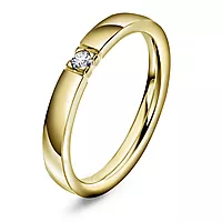 Pan Jewelry, Lady alliansering i 585 gult gull med diamant 0,07 ct