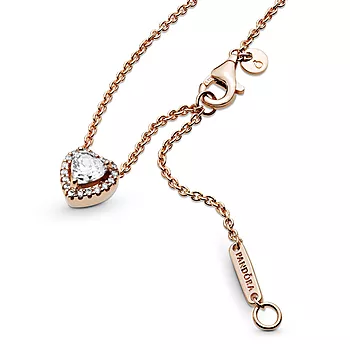 Bilde nummer 2 av Pandora, Smykke i rosèforgylt 925 sølv med hjerte
