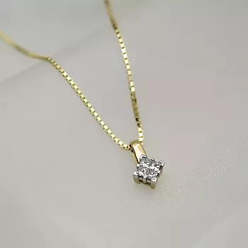 Bilde nummer 2 av Pan Jewelry, Anheng i 585 gult gull med diamanter 0,20 ct