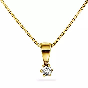 Prins & Prinsesse, Smykke til barn i 585 gult gull med diamant 0,05 ct