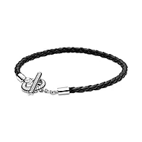 Pandora, Armbånd sort skinn med 925 sølvlås