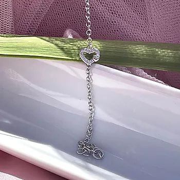 Bilde nummer 3 av Prins & Prinsesse, Armbånd til barn i sølv med zirkonia og hjerte