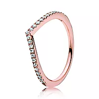 Pandora, Ring i 925 rosèforgylt sølv med zirkoner