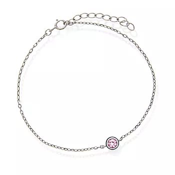 Pan Jewelry, Armbånd i 925 sølv med rosa zirkonia