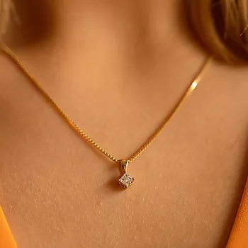 Bilde nummer 2 av Leah, Smykke i 585 gult gull med diamanter 0,15 ct