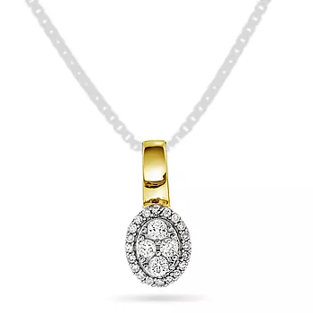 Pan Jewelry, Smykke i 585 gult gull med diamanter 0,15 ct