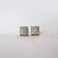 Bilde nummer 3 av Line, Øredobber i 375 hvitt gull med diamanter 0,14 ct