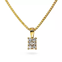 Hennie, Smykke i 375 gult gull med diamanter 0,20 ct