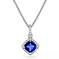 Pan Jewelry, Smykke i 925 sølv med blå zirkonia