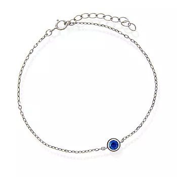 Pan Jewelry, Armbånd i 925 sølv med blå zirkonia