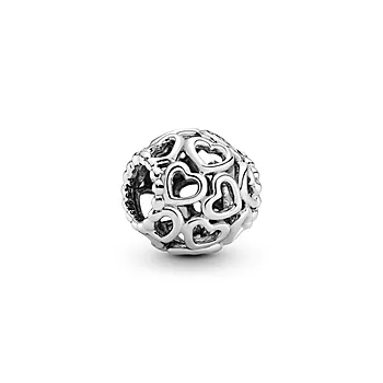 Bilde nummer 2 av Pandora, Charms i 925 sølv med hjerter