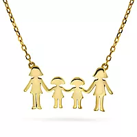 Pan Jewelry, Familiesmykke med mødre og to døtre, forgylt sølv
