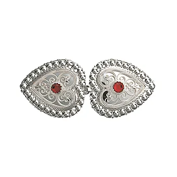 Sylvsmidja, Beltespenne i 830 hvitt sølv med rød stein