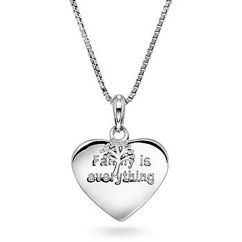 Pan Jewelry, Hjerte smykke i 925 sølv "Family is everything"