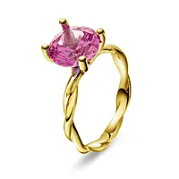 Pan Jewelry Drops, Ring i 585 gult gull med syntetisk Spinell