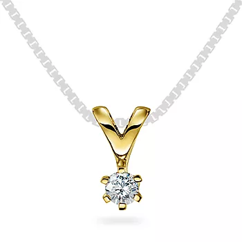 Olivia, Anheng i 585 gult gull med diamant 0,15 ct