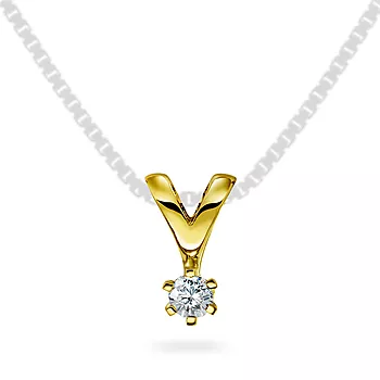 Olivia, Anheng i 585 gult gull med diamant 0,07 ct