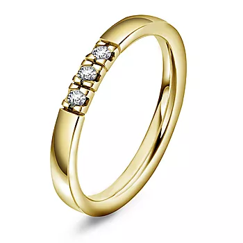 Pan Jewelry, Lady alliansering i 585 gult gull med diamant 0,09 ct