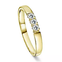 Pan Jewelry, Angelica alliansering i 585 gult gull med diamanter 0,30 ct WSI