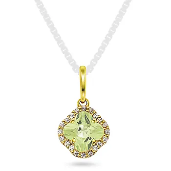 Pan Jewelry, Anheng i 585 gult gull med grønn zirkonia