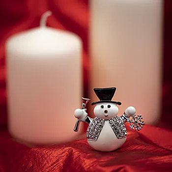 Bilde nummer 3 av Pan Jewelry, Brosje med snømann