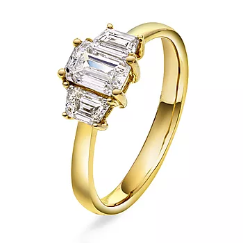 Gems by Gulldia, Ring i 585 gult gull med LAB diamanter 1,17 ct TWSI
