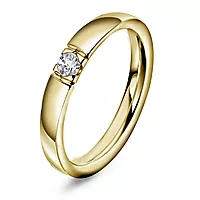Pan Jewelry, Lady alliansering i 585 gult gull med diamanter 0,15 ct