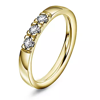 Pan Jewelry, Lady alliansering i 585 gult gull med diamanter 0,30 ct