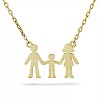 Pan Jewelry, Familiesmykke med mor, far og en sønn i forgylt 925 sølv
