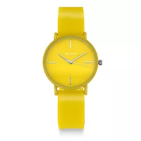 Dilligaf, klokke med gul silikonrem