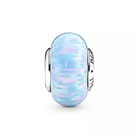 Pandora, Charms i 925 sølv med havblå opal