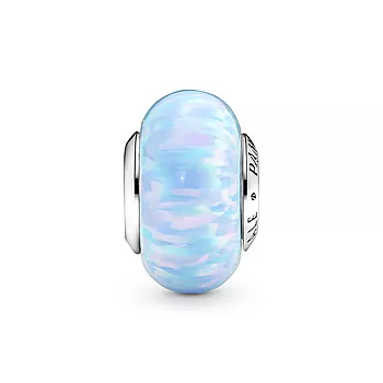 Pandora, Charms i 925 sølv med havblå opal