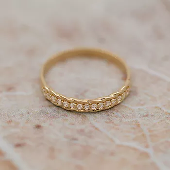 Bilde nummer 2 av Pan Jewelry, Ring i 585 gult gull med zirkonia