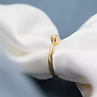 Bilde nummer 5 av Pan Jewelry, Isabella enstens ring i 585 gult gull 0,05 ct WSI