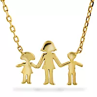 Pan Jewelry, Familiesmykke med mor, datter og sønn i forgylt sølv