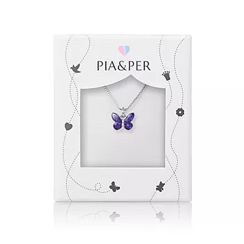 Bilde nummer 2 av Pia&Per, Smykke i 925 sølv med lilla emalje sommerfugl