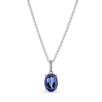 Pandora, Smykke i 925 sølv med blå krystall