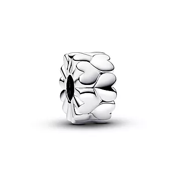 Pandora Moments, Charm i 925 sølv med hjertemønster