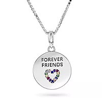 Pan Jewelry, Smykke i 925 sølv med zirkonia med teksten "FOREVER FRIENDS"