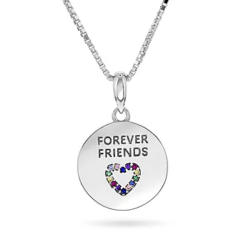 Pan Jewelry, Smykke i 925 sølv med zirkonia med teksten "FOREVER FRIENDS"