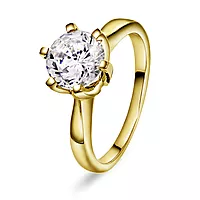 Olivia, Ring i 585 gult gull med diamant 2,00 ct TWSI