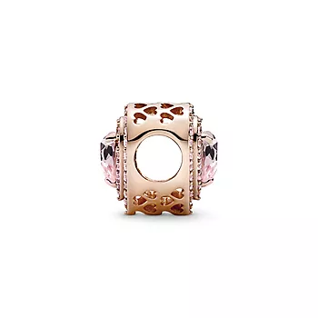 Bilde nummer 3 av Pandora, Charms i rosèforgylt 925 sølv med hjerte