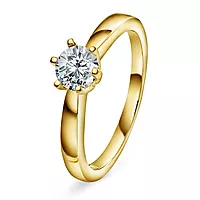 Olivia, Diamantring i 585 gult gull med diamant 0,50 ct