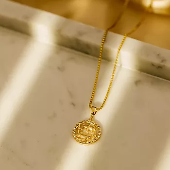Bilde nummer 2 av Pan Jewelry, Anheng i 585 gult gull horoskop Fiskene