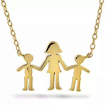 Pan Jewelry, Familiesmykke med mor og to sønner i forgylt 925 sølv